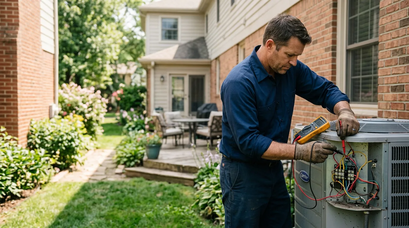 HVAC technician working near Hazel Park, MI
